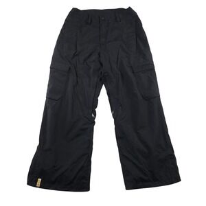 Bonfire Snowboarding Co Mens Black Cargo Snowboard Pants Classic Fit Medium M
